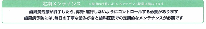 定期メンテナンス